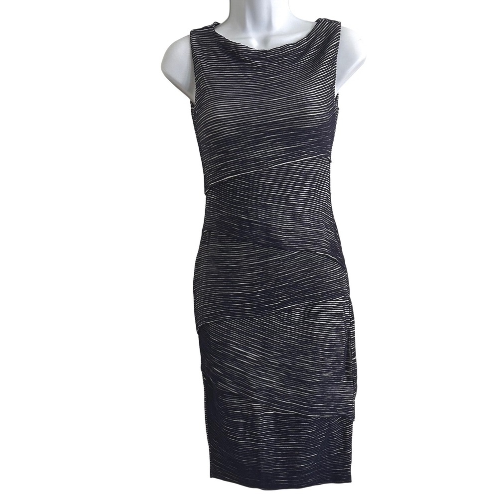 NWOT Bailey/44 Dress Women's S Navy White Striped Bandage Sheath Bodycon Career